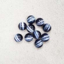 8MM ROUND CABOCHON CATS EYE BLACK(10PCS/BAG)